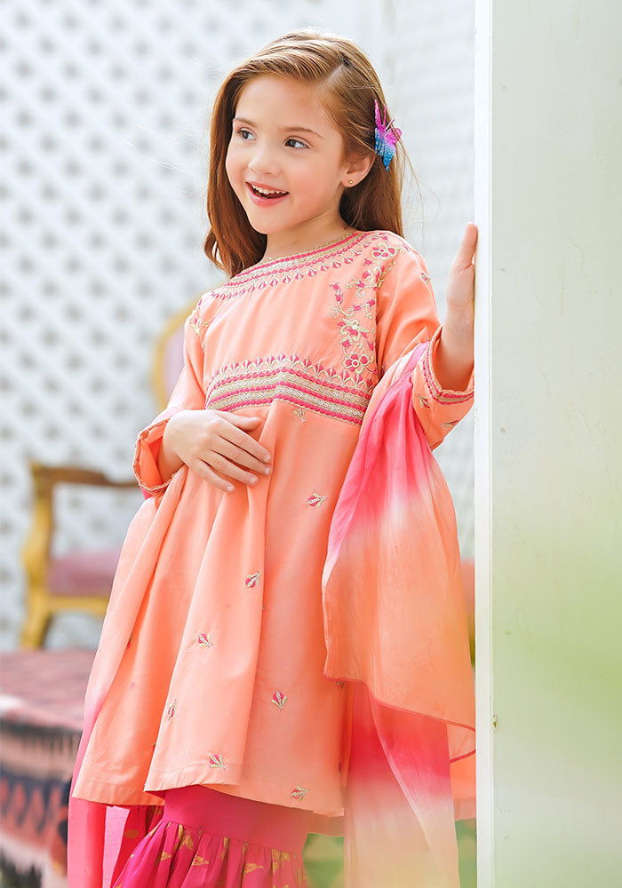 Cotton Embroidered 3 Pc Suit - Wear Ochre
