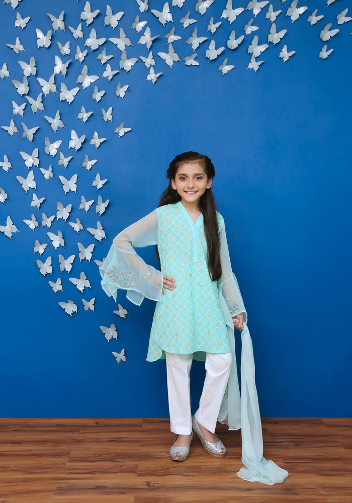 Cotton Printed 3 Pc Suit - Wear Ochre