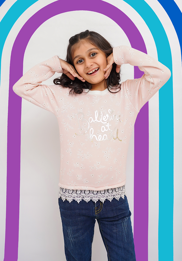 Terry Printed Sweatshirt - Wear Ochre