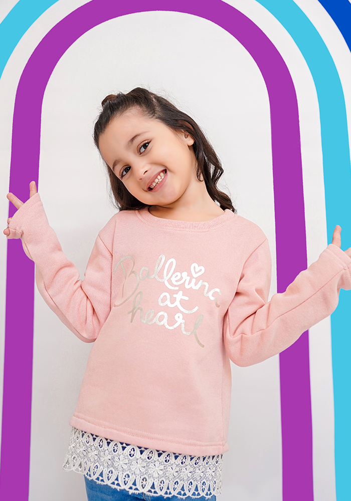 Terry Printed Sweatshirt - Wear Ochre