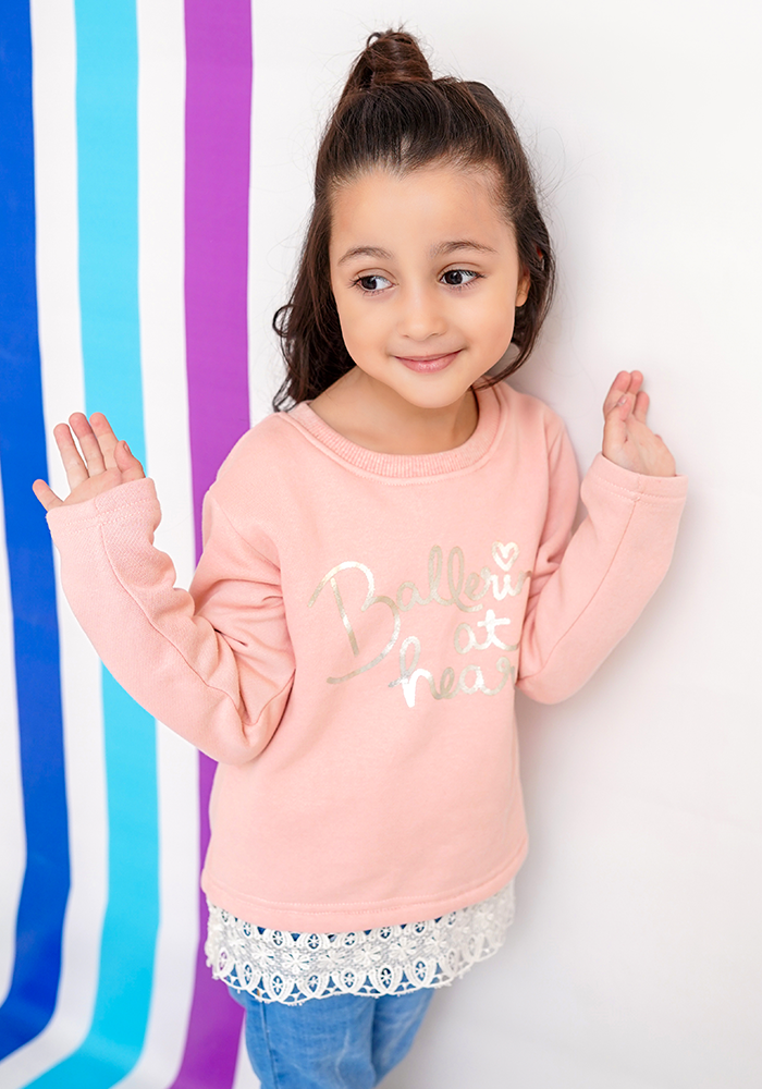 Terry Printed Sweatshirt - Wear Ochre