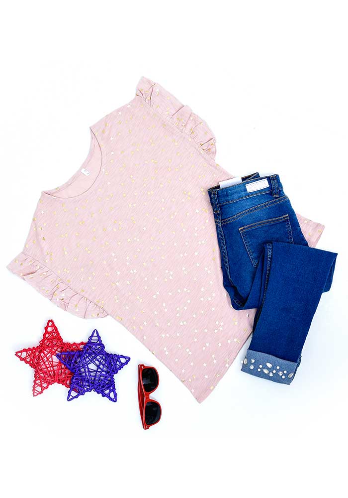 Pink Printed T-Shirt Only - Wear Ochre