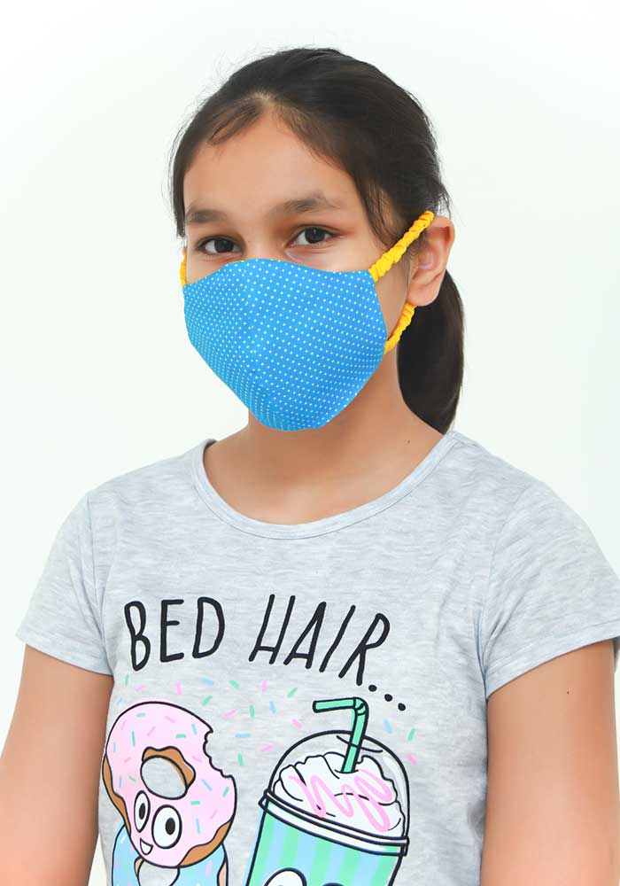 Light Blue Cotton Mask - Wear Ochre