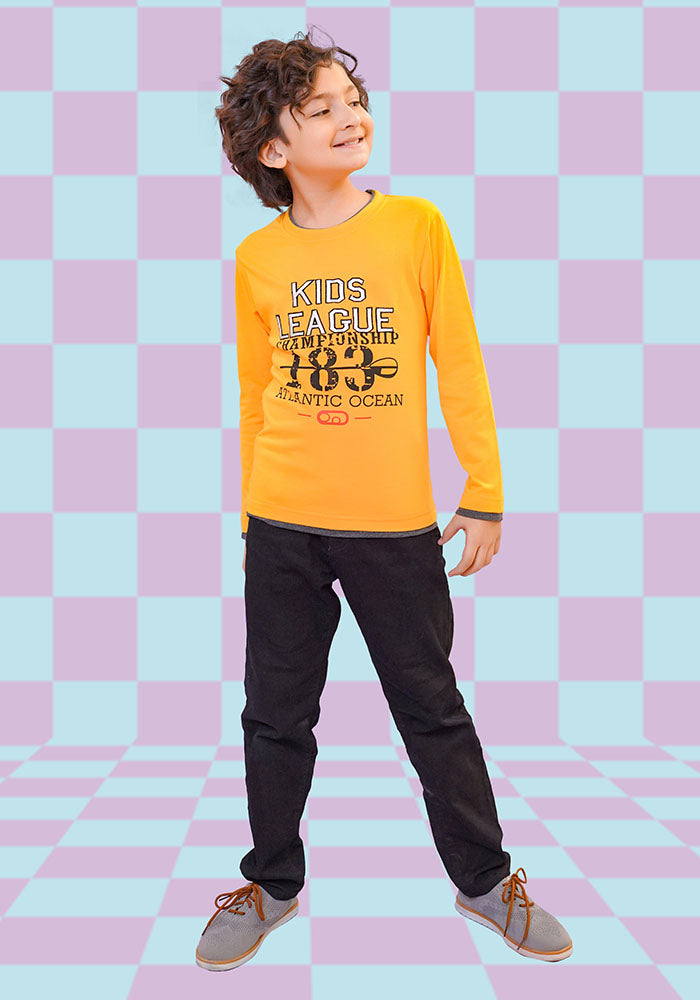 Jersey Printed T-Shirt - Wear Ochre