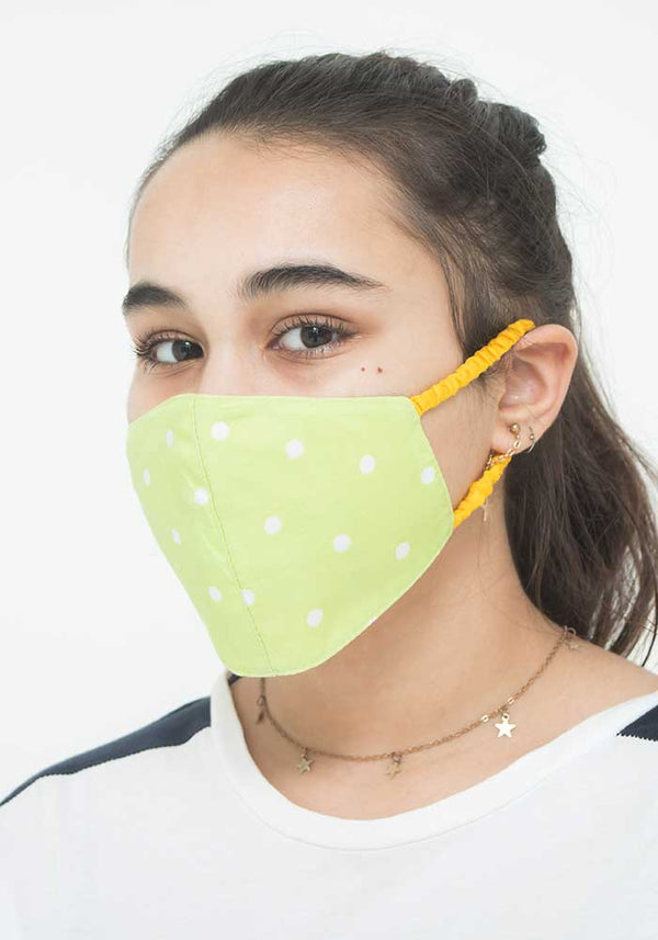 Lime Green Cotton Mask