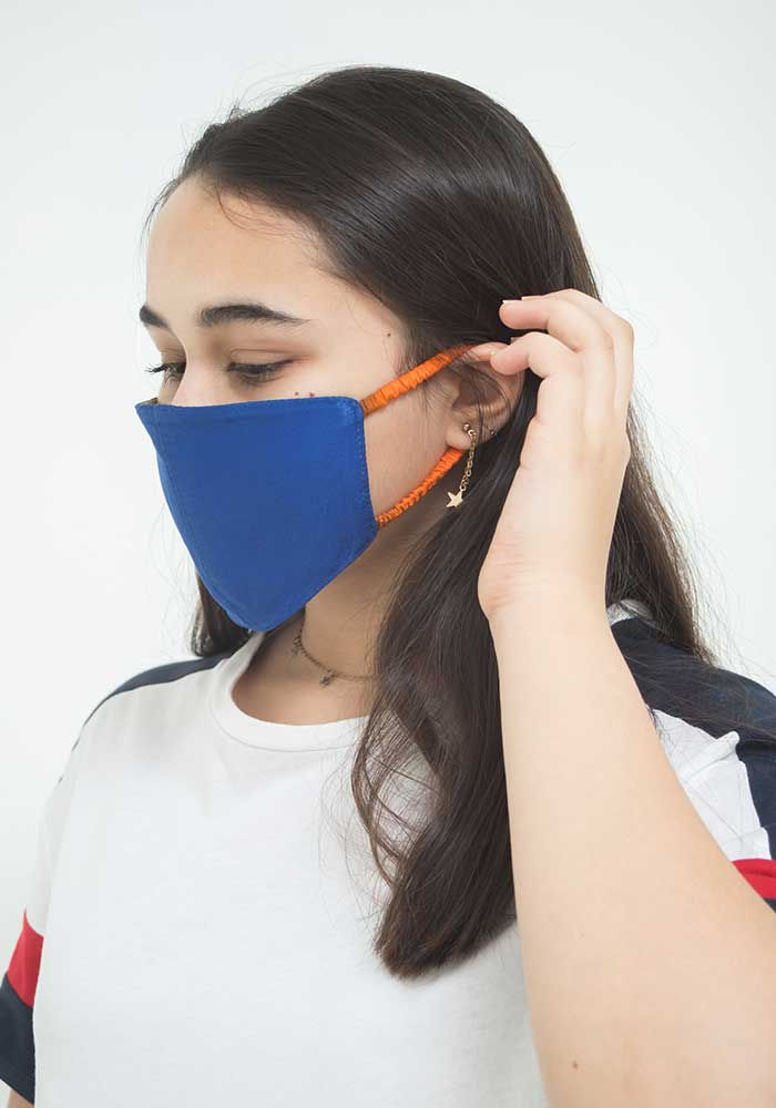 Royal Blue Cotton Mask - Wear Ochre