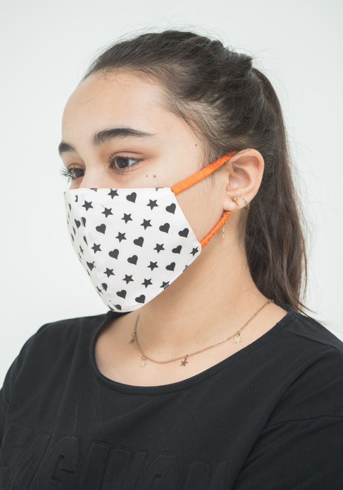 Black and white Printed Mask - Wear Ochre