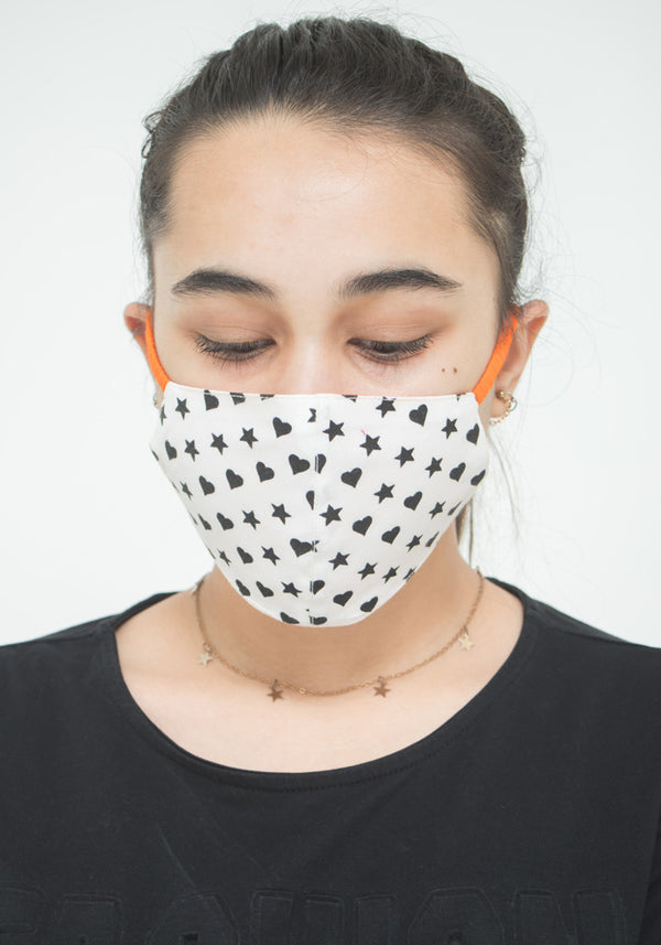 Black and white Printed Mask - Wear Ochre