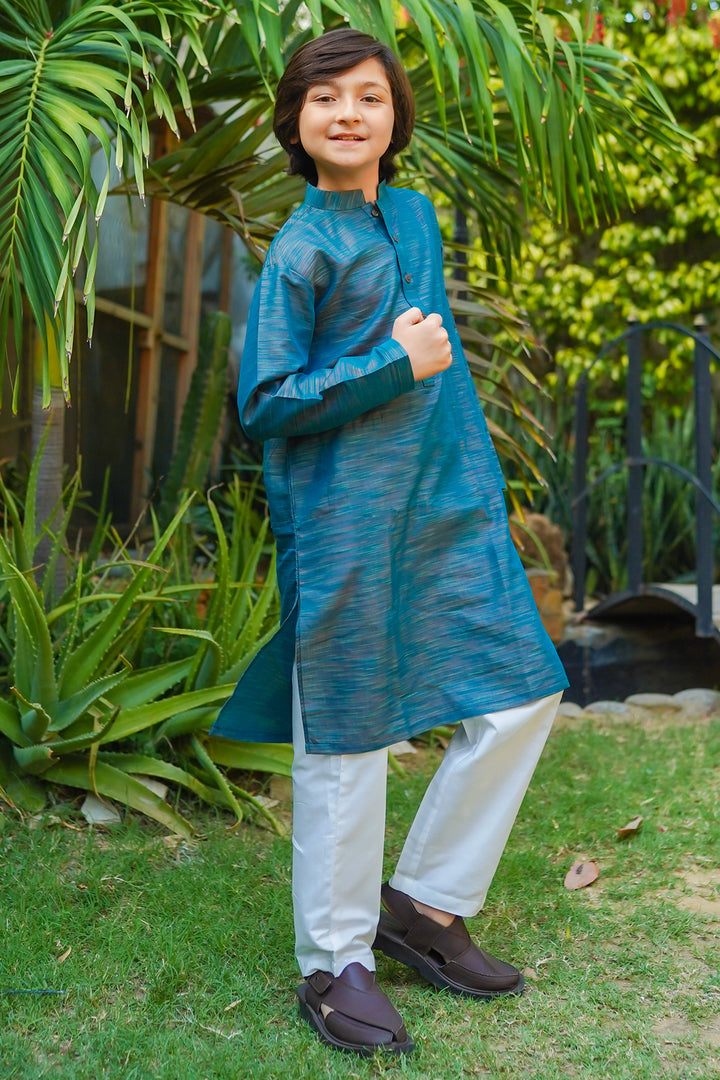 Multi Yarn Cotton Kurta + Trouser - Wear Ochre