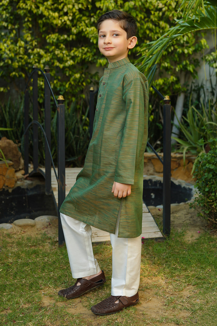 Multi Yarn Cotton Kurta + Trouser - Wear Ochre