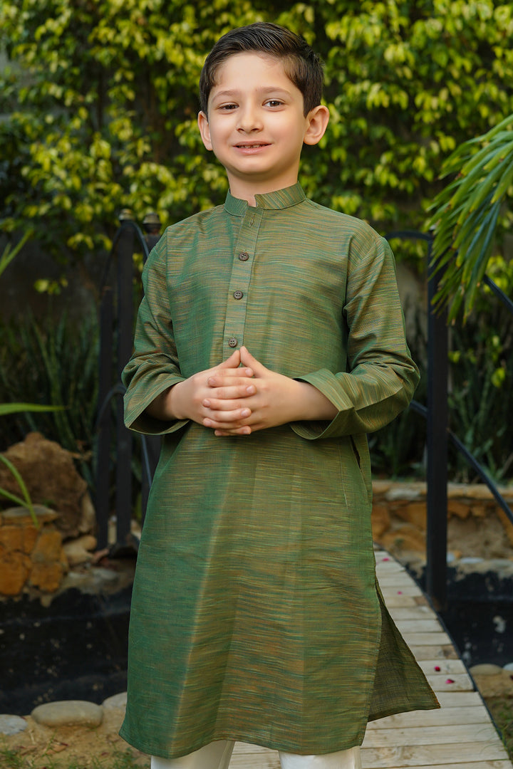 Multi Yarn Cotton Kurta + Trouser - Wear Ochre