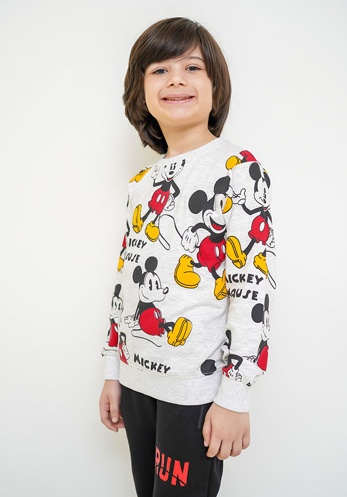 Terry Printed Sweatshirt - Wear Ochre