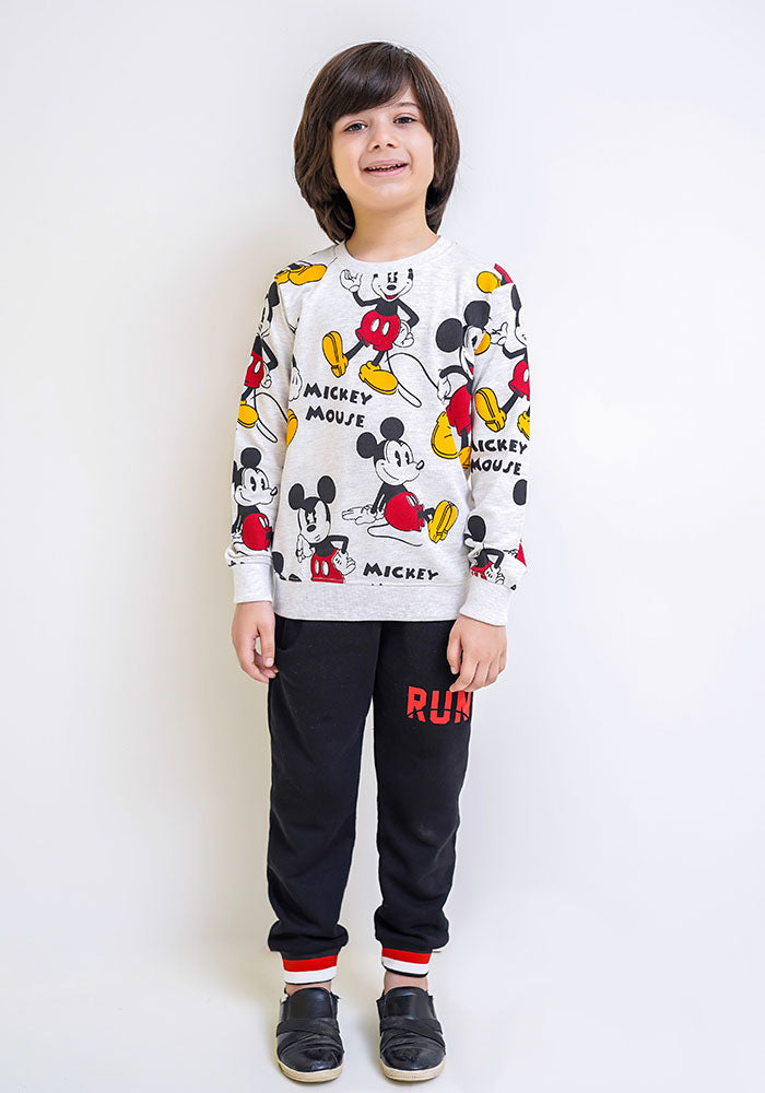 Terry Printed Sweatshirt - Wear Ochre