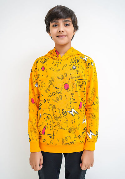 Terry Printed Hoodie