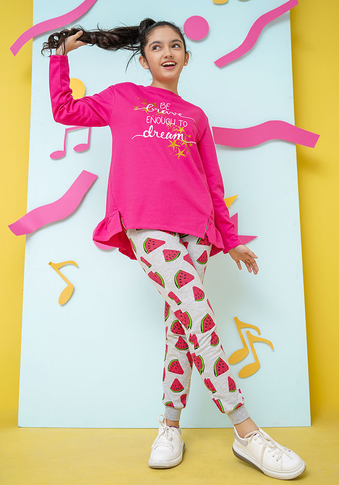 Terry Printed Top - Wear Ochre