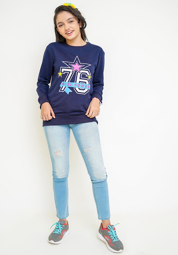 Terry Printed Sweatshirt - Wear Ochre
