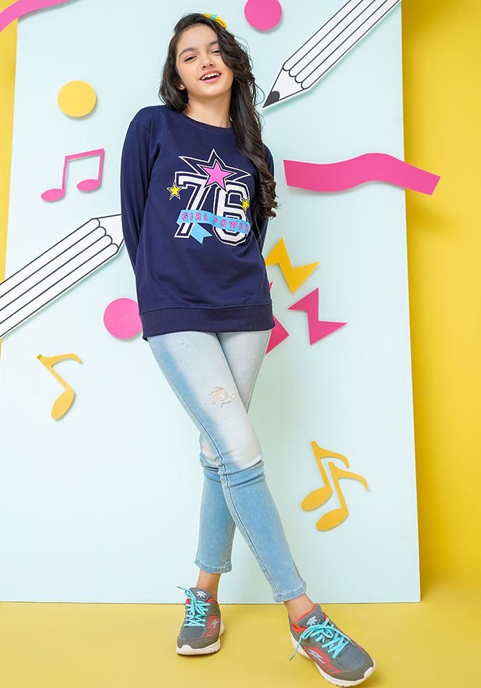 Terry Printed Sweatshirt - Wear Ochre