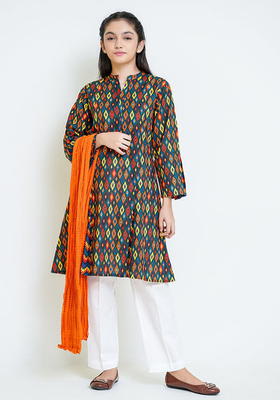 Khaddar Printed 3 Pc Suit