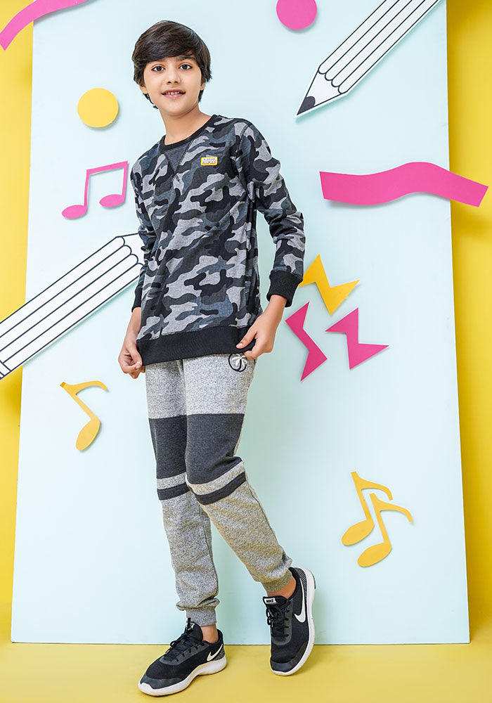 Terry Printed Sweatshirt - Wear Ochre