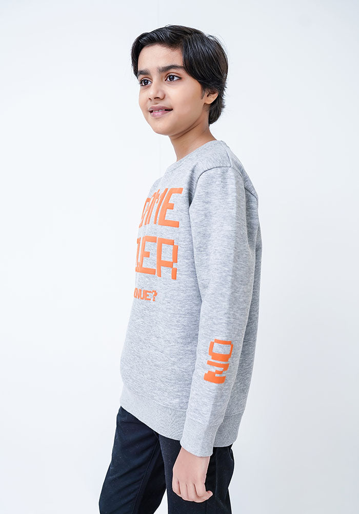 Terry Printed Sweatshirt - Wear Ochre