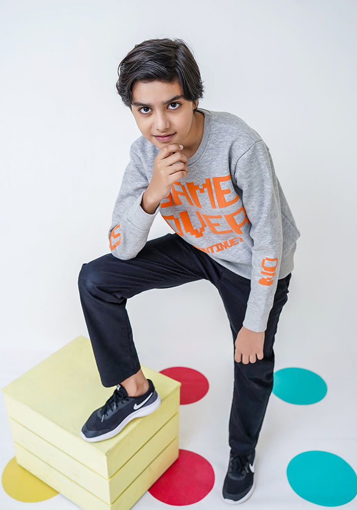 Terry Printed Sweatshirt - Wear Ochre