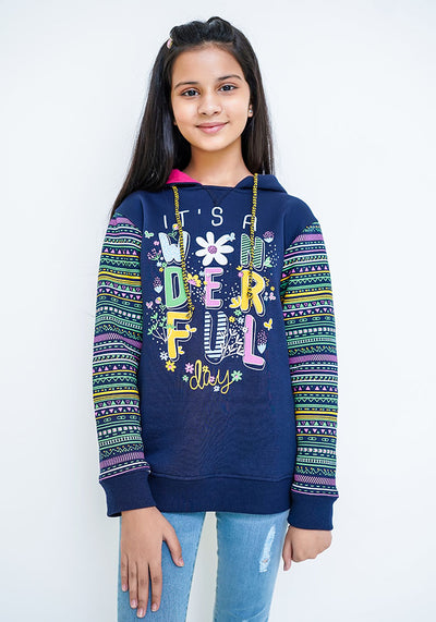 Fleece Printed Hoodie