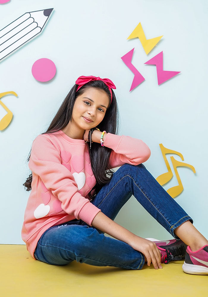 Fleece Printed Sweatshirt - Wear Ochre