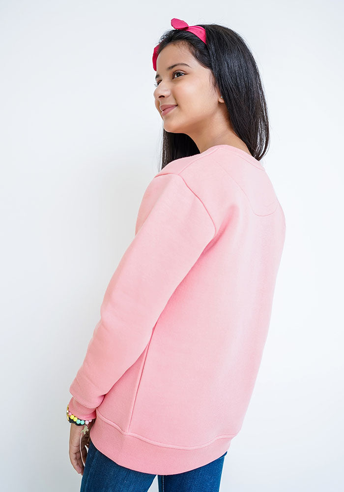 Fleece Printed Sweatshirt - Wear Ochre