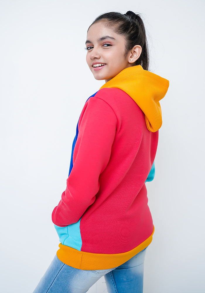Fleece Panelled Hoodie - Wear Ochre