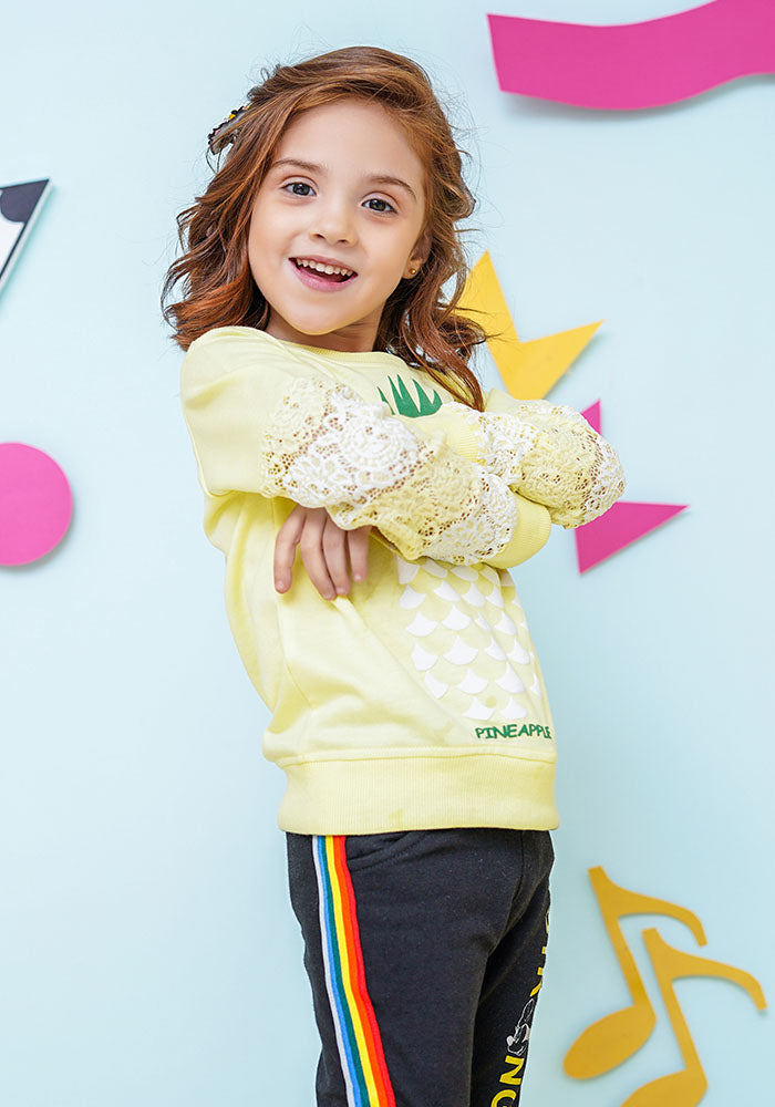 Terry Printed Sweatshirt - Wear Ochre