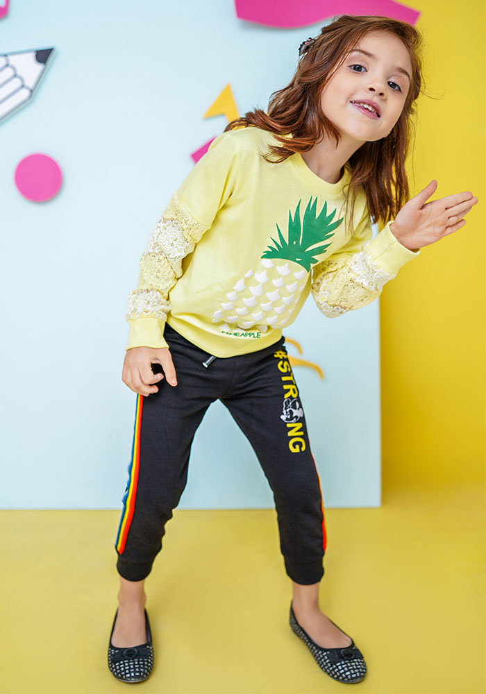 Terry Printed Sweatshirt - Wear Ochre