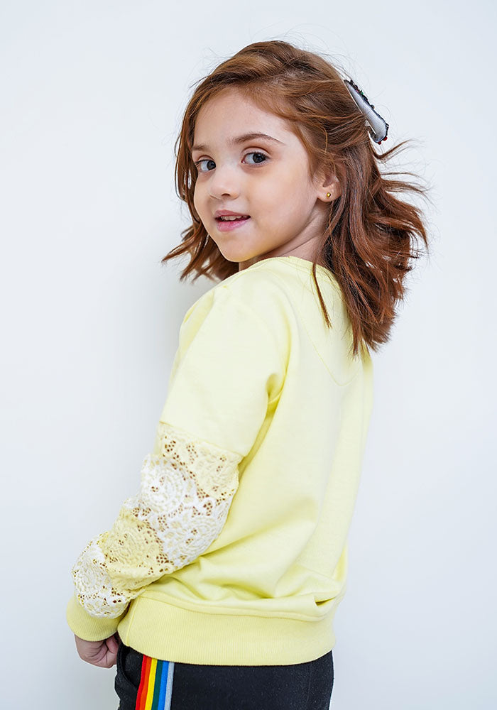 Terry Printed Sweatshirt - Wear Ochre