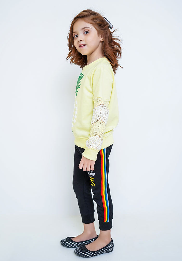 Terry Printed Sweatshirt - Wear Ochre