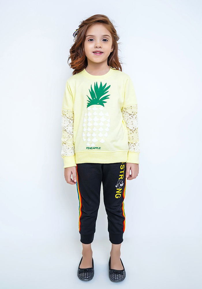 Terry Printed Sweatshirt - Wear Ochre