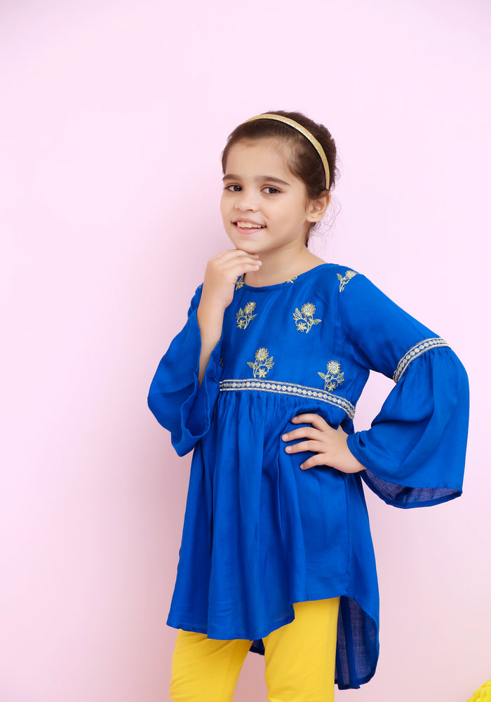 Cotton Embroidered Kurta - Wear Ochre
