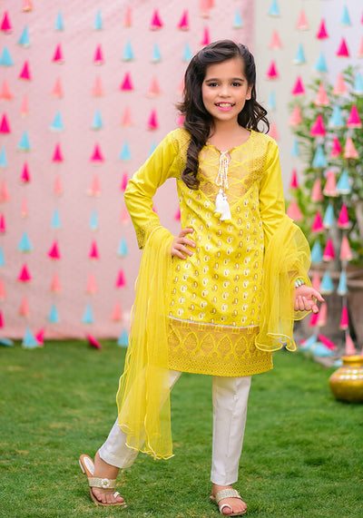 Cambric Printed 3 Pc Suit
