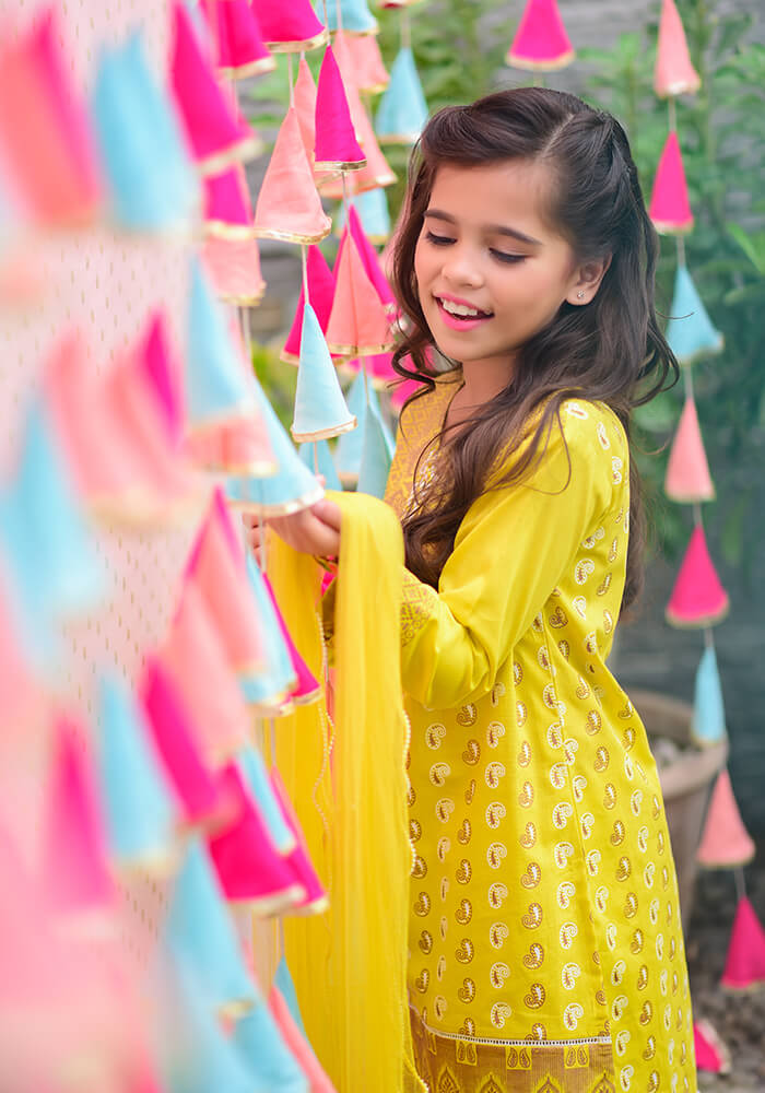 Cambric Printed 3 Pc Suit - Wear Ochre