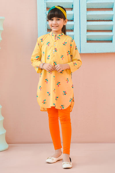 Cotton Chambray Printed Kurta