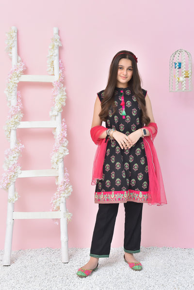 Cotton Printed 3 Pc Suit