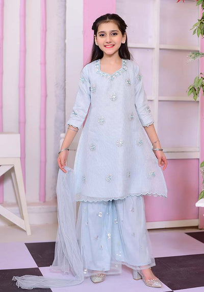 Jacquard Embroidered 3 Pc Suit