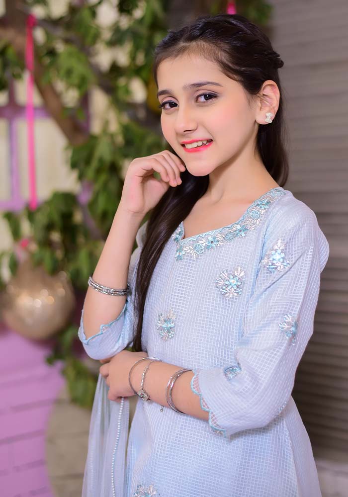 Jacquard Embroidered 3 Pc Suit - Wear Ochre