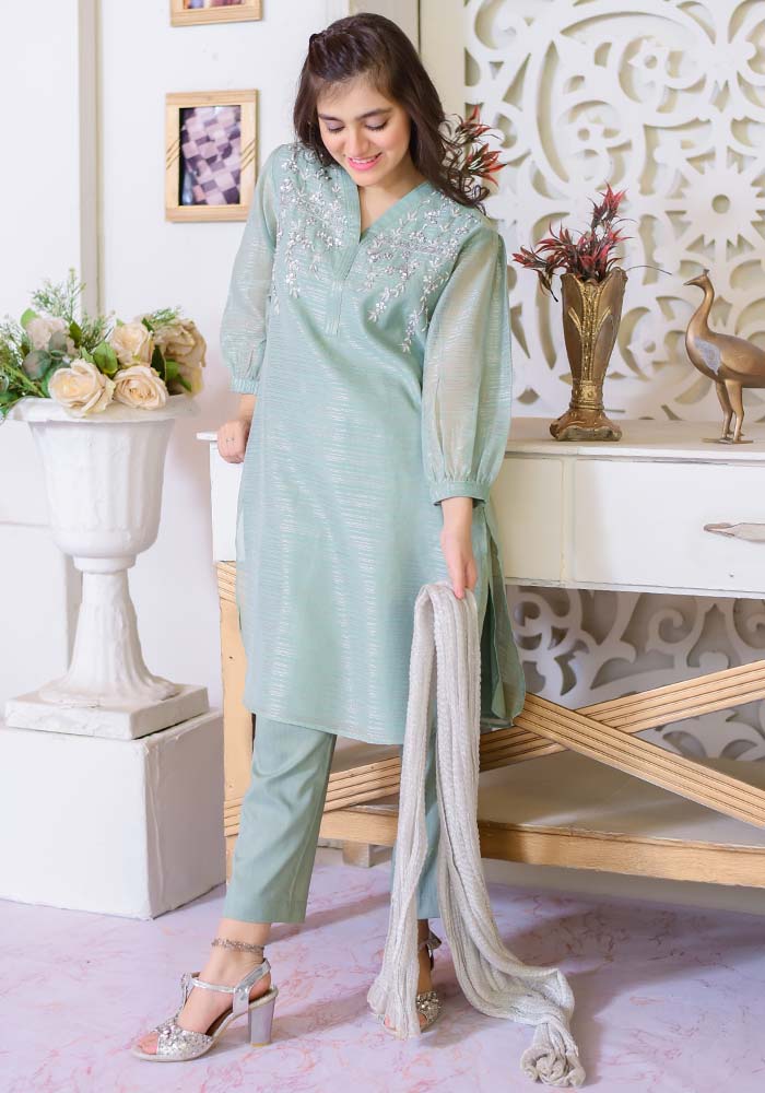Missouri Hand Work 3 Pc Suit - Wear Ochre