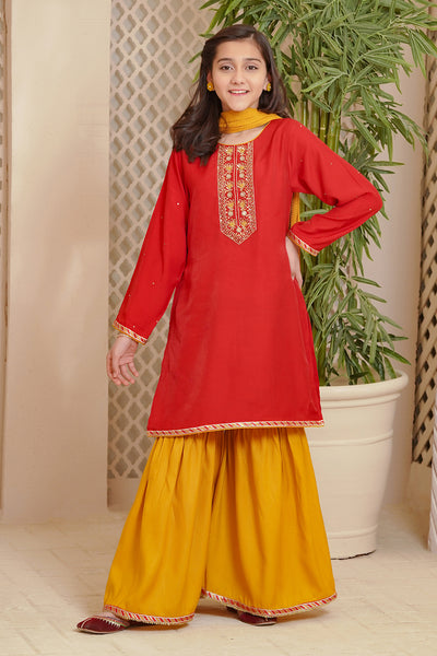 Cotton Viscose Hand Adda Work 3 Pc Suit