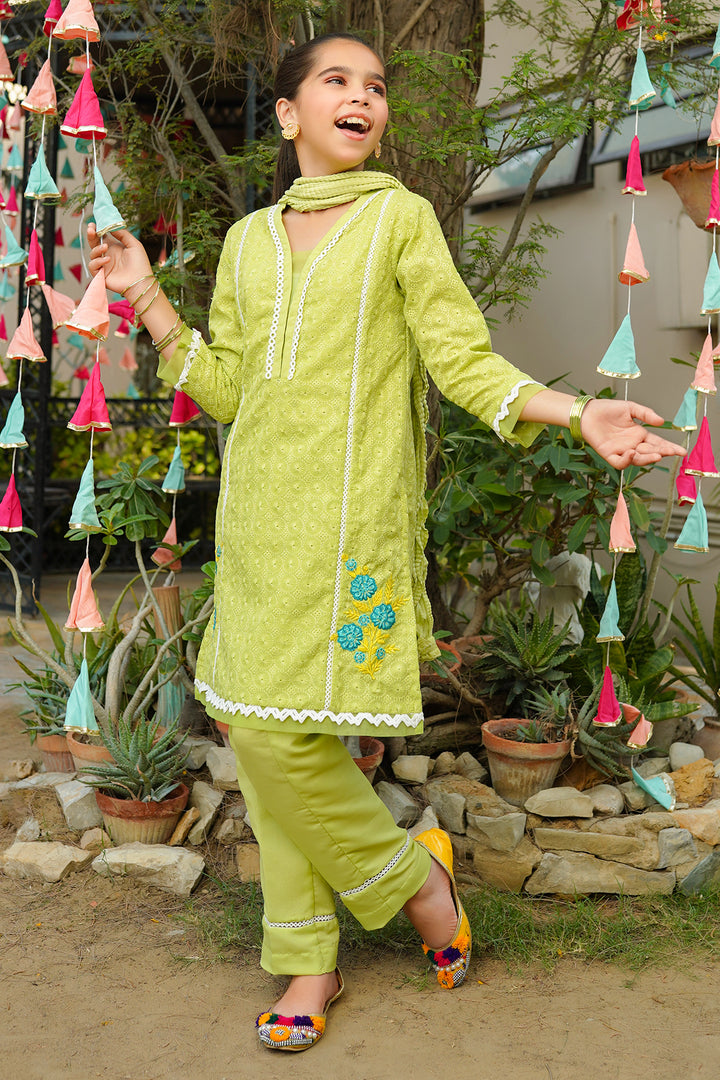 Chikankari Embroidered 3 Pc Suits - Wear Ochre