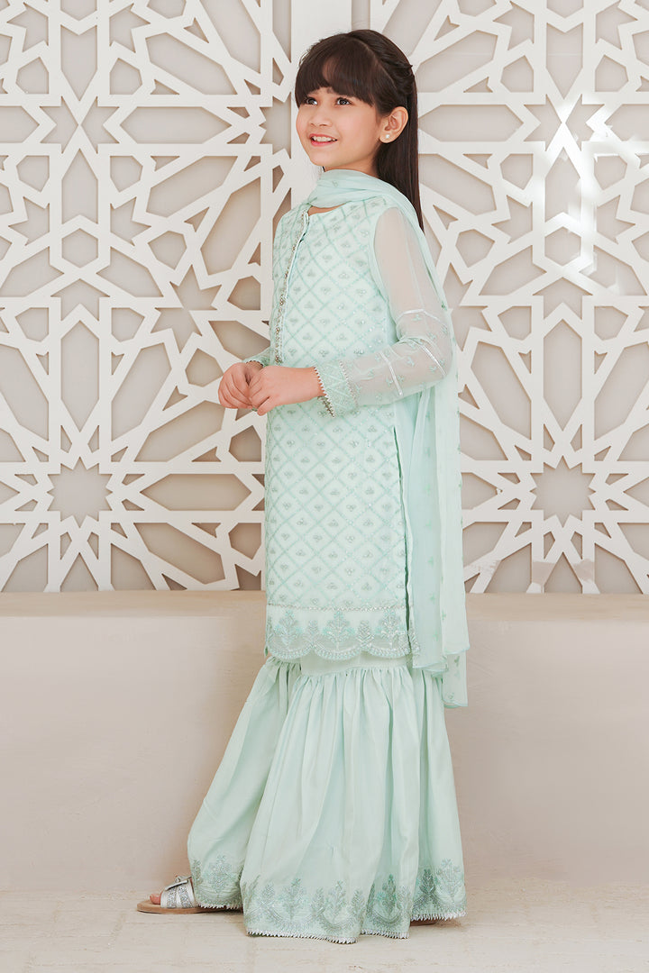 Chiffon Embroidered 3 Pc Suit - Wear Ochre