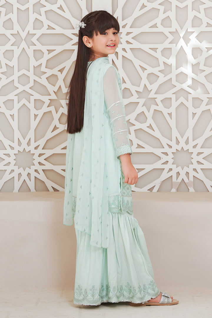 Chiffon Embroidered 3 Pc Suit - Wear Ochre