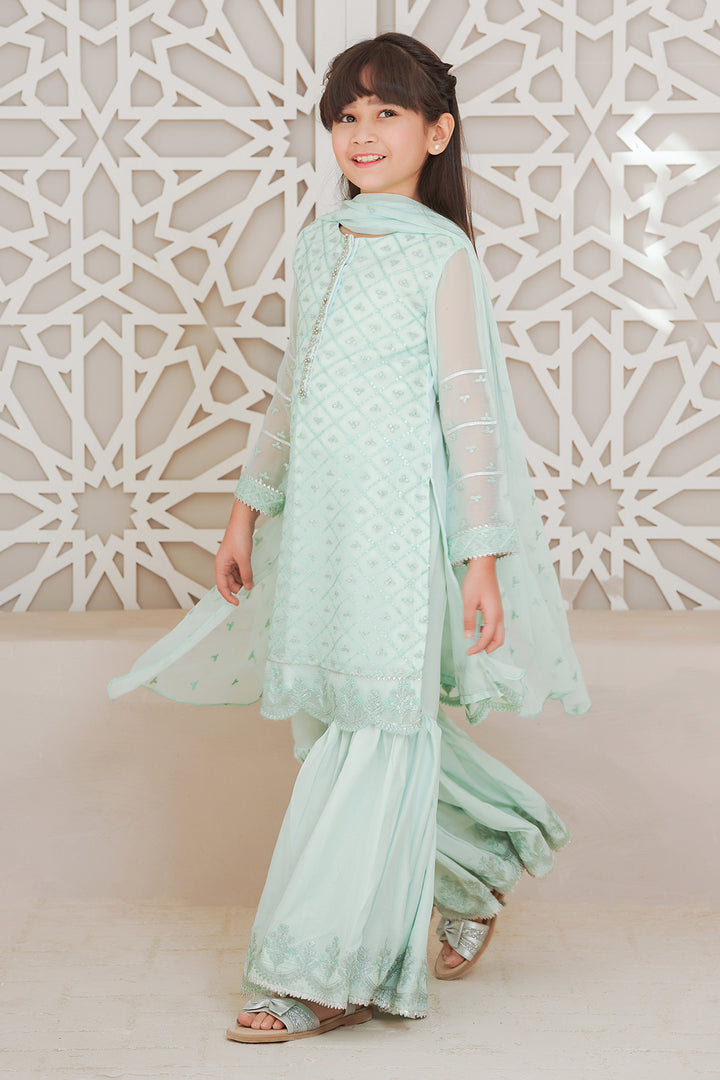 Chiffon Embroidered 3 Pc Suit - Wear Ochre