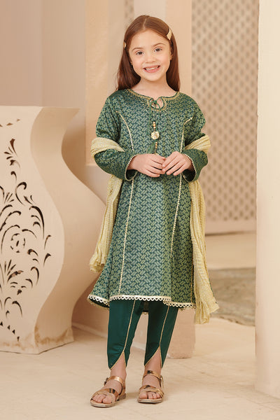 Cotton Jacquard Hand Adda Work 3 Pc Suit