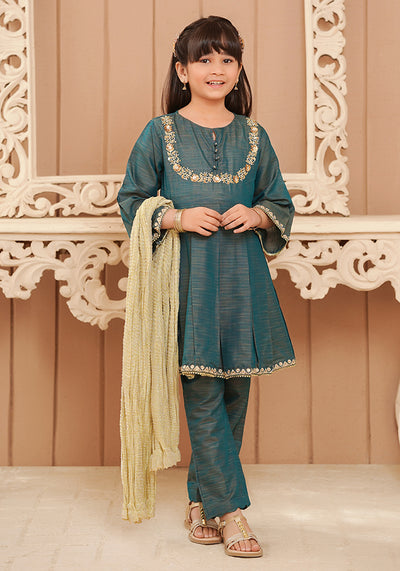 Multi Yarn Cotton Hand Adda Work 3 Pc Suit