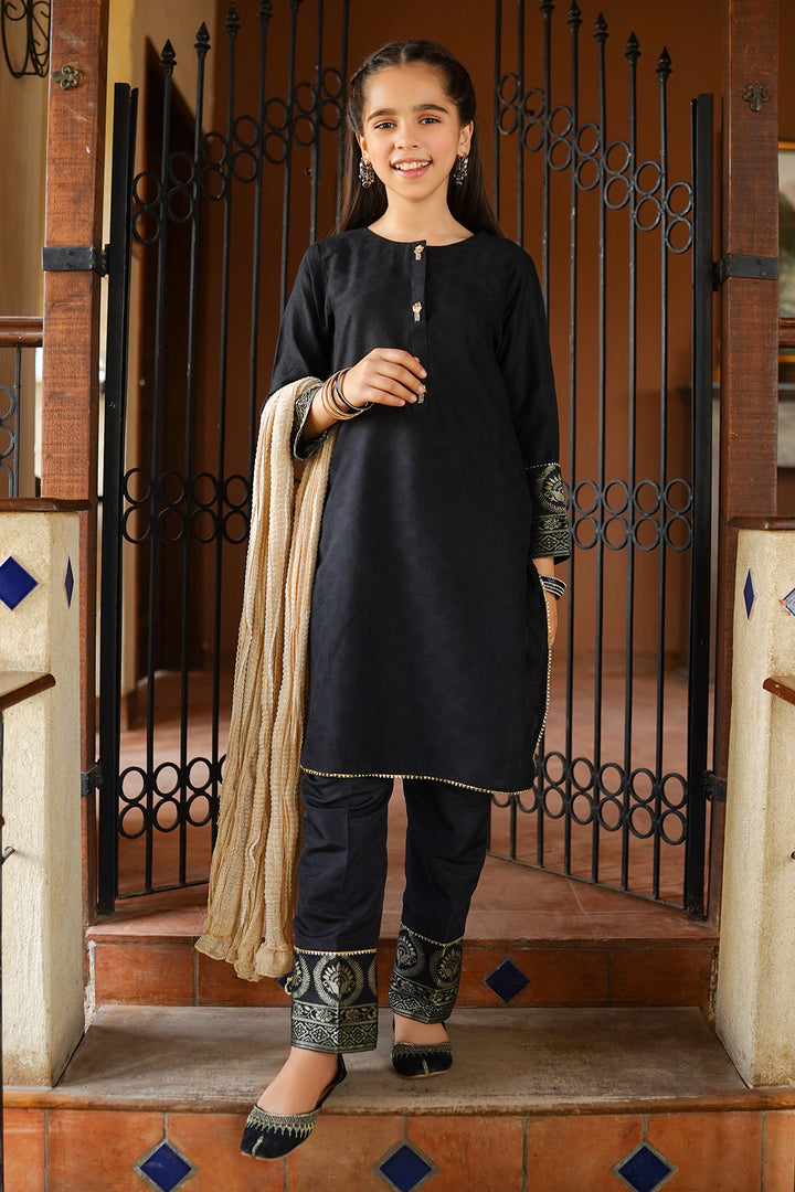 Cotton Jacquard 3 Pc Suit - Wear Ochre